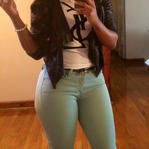 Light teal Paige jeans